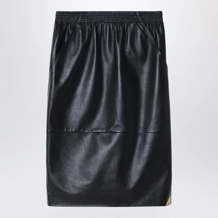 Chloé - Black pencil skirt in plongé nappa leather Brand Skirts 38  FR