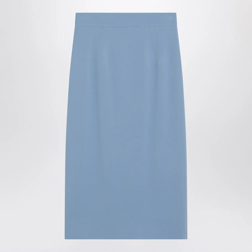 Dolce&Gabbana - Light blue stretch cady skirt Brand Skirts 40  IT