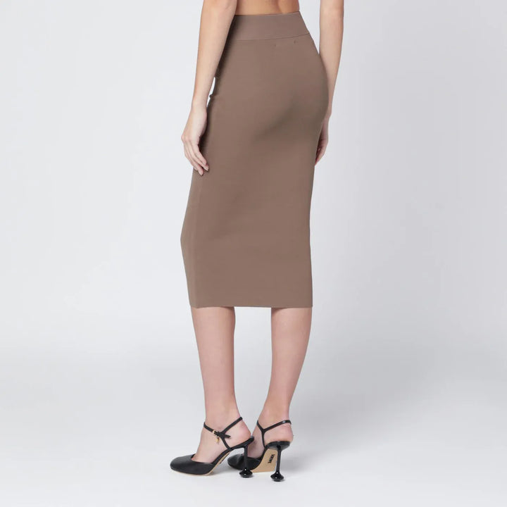 Entire Studios - Light brown viscose-blend midi skirt Brand Skirts