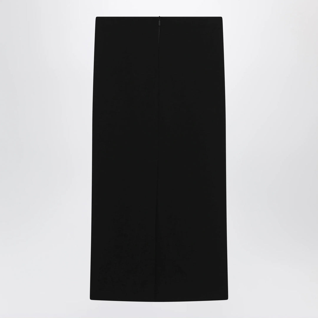 Max Mara - Midi skirt in compact crêpe jersey in black Brand Skirts