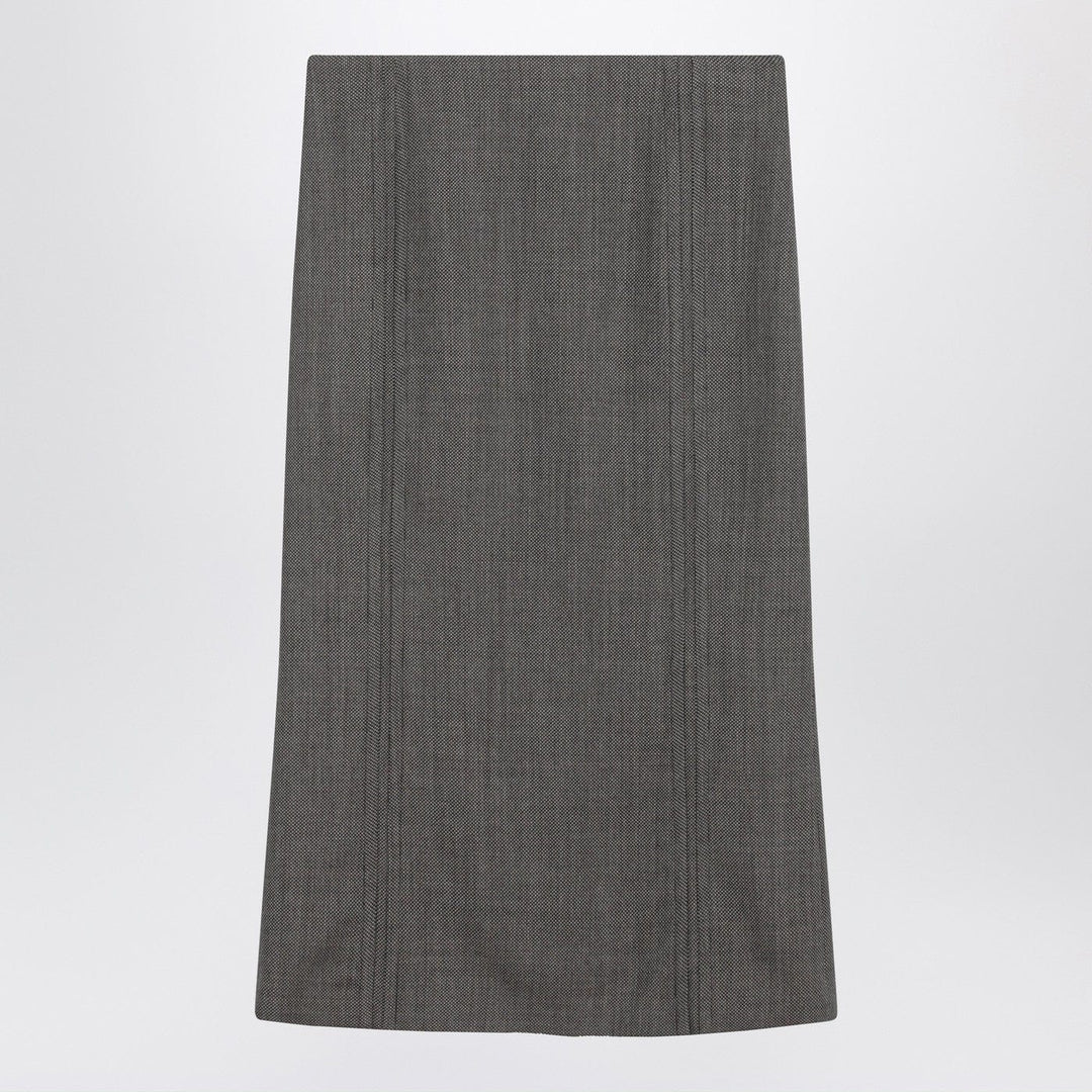 Skirts 40  IT MM6 Maison Margiela - Brown and beige patterned wool midi skirt Brand