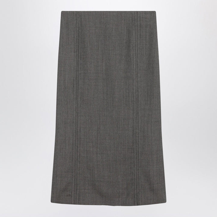 Skirts 40  IT MM6 Maison Margiela - Brown and beige patterned wool midi skirt Brand