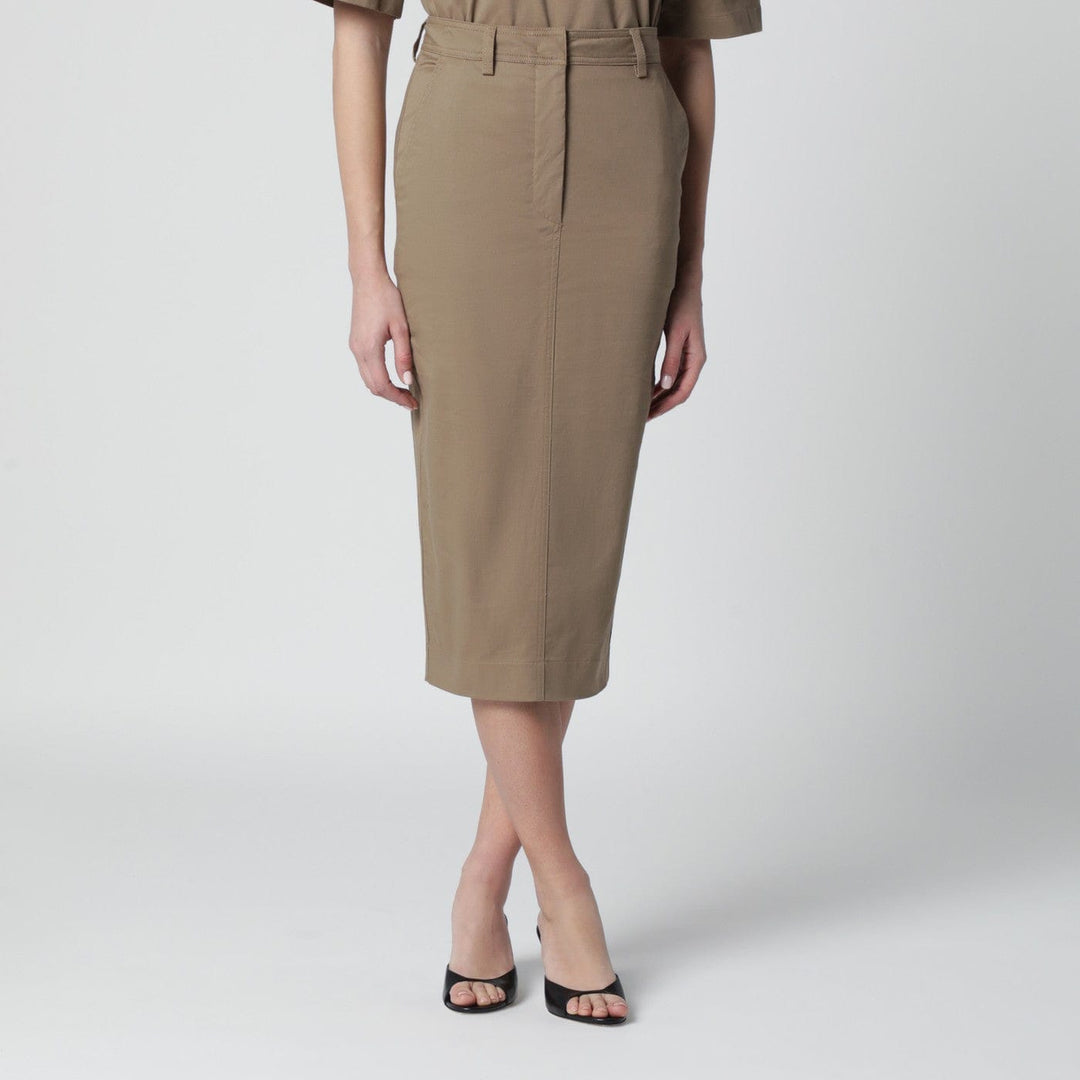Skirts TheLatest - Cognac cotton pencil skirt Brand