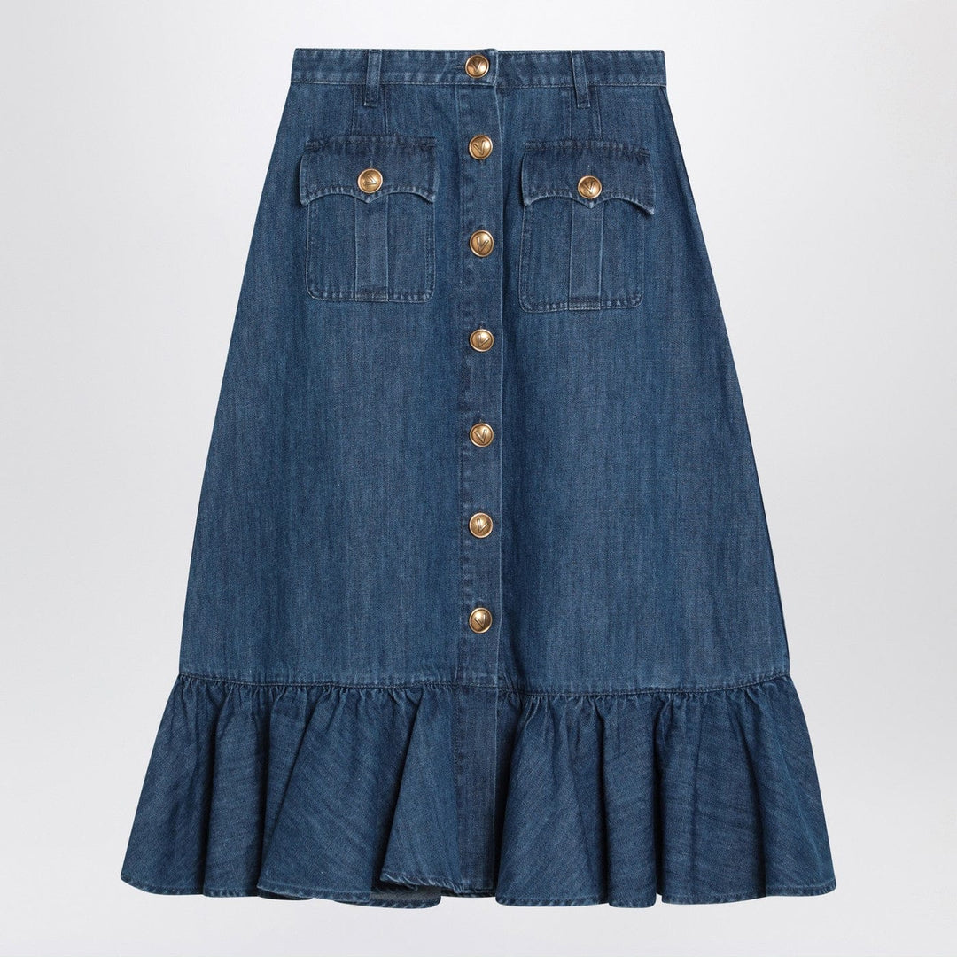 Skirts Valentino - Blue denim midi skirt Brand
