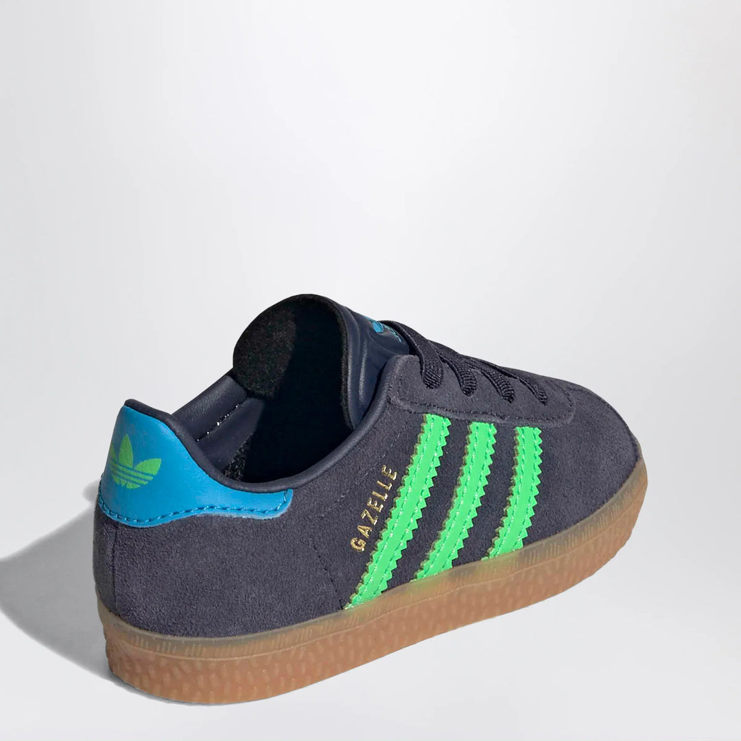adidas Originals - Blue/green Gazelle trainers with elastic laces Brand Sneakers