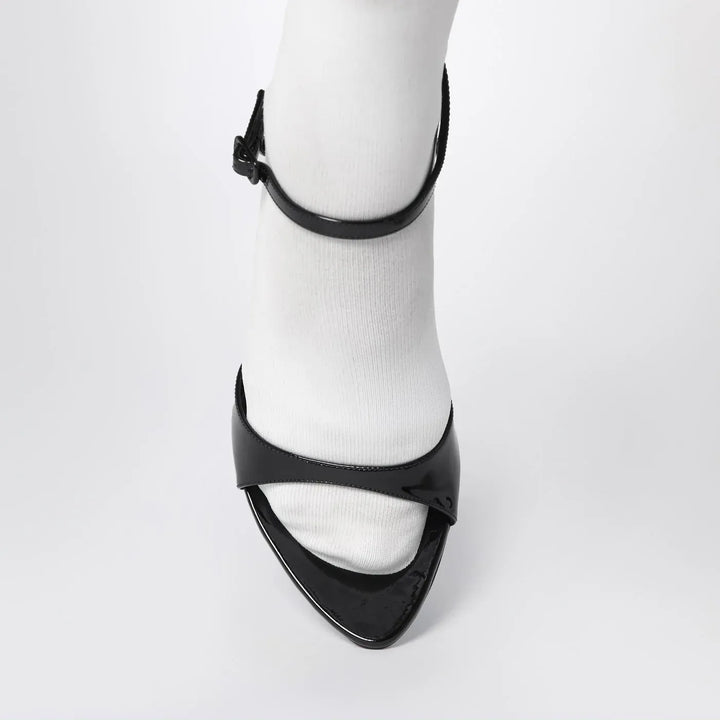 Balenciaga - Avenue Sock black sandal in patent leather and mesh Brand Socks