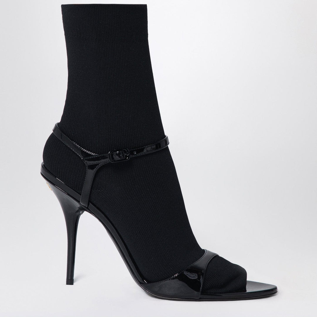 Socks 36 IT Balenciaga - Avenue Sock black sandal in patent leather and mesh Brand
