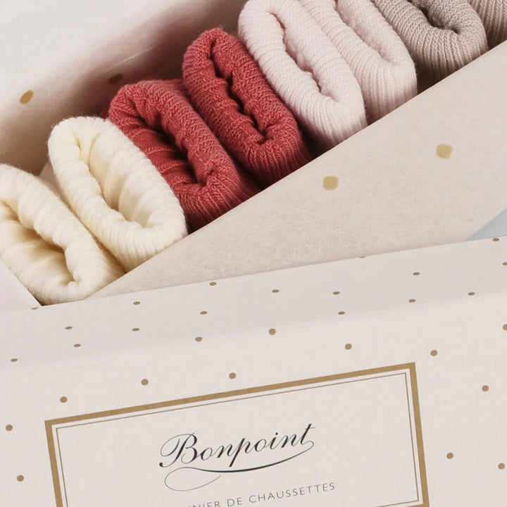 Bonpoint - Sock set Day of the Week Faded pink Brand Socks T1
