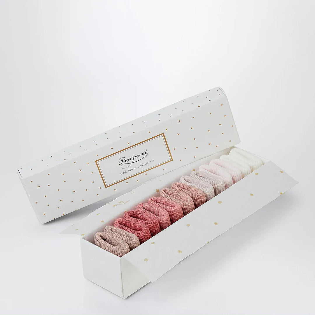 Bonpoint - Sock set Day of the Week Faded pink Brand Socks T1
