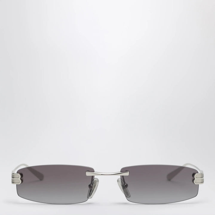 Balenciaga - Gossip rectangular Silver/Gradient Grey sunglasses Brand Sunglasses TU