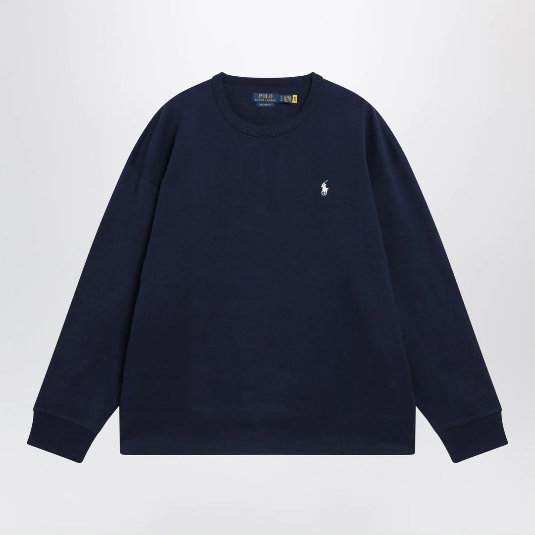 Polo Ralph Lauren - Navy cotton Relaxed-Fit crewneck sweatshirt Brand Sweatshirt S
