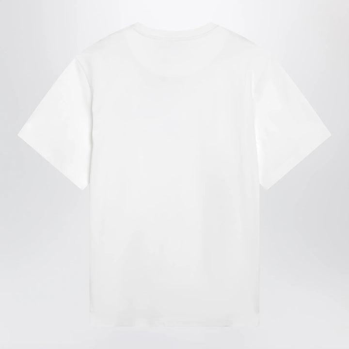 The Attico - Oversized cotton jersey T-shirt with cutout hem, white Brand T-Shirt