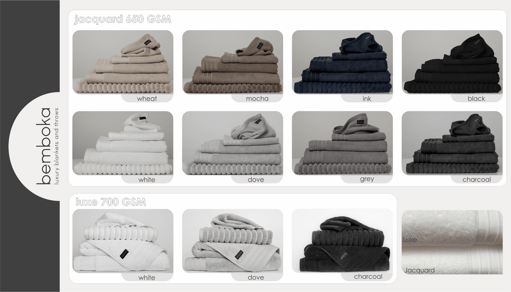 Bemboka Towelling Bemboka Towelling Pure Cotton Bath Sheet - Jacquard Dove Brand