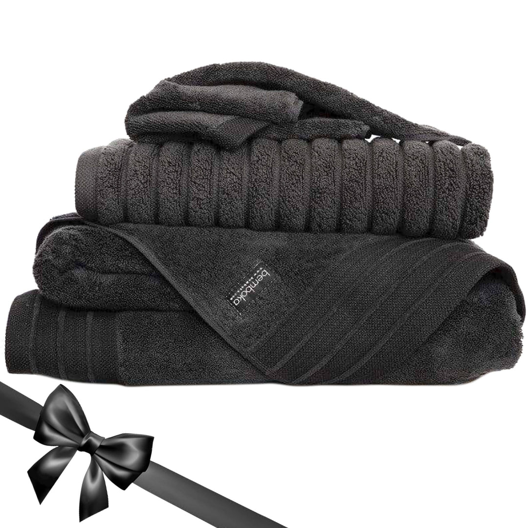 Bemboka Towelling Bemboka Towelling Pure Cotton Complete Set of Bath Sheets - Luxe Charcoal Brand