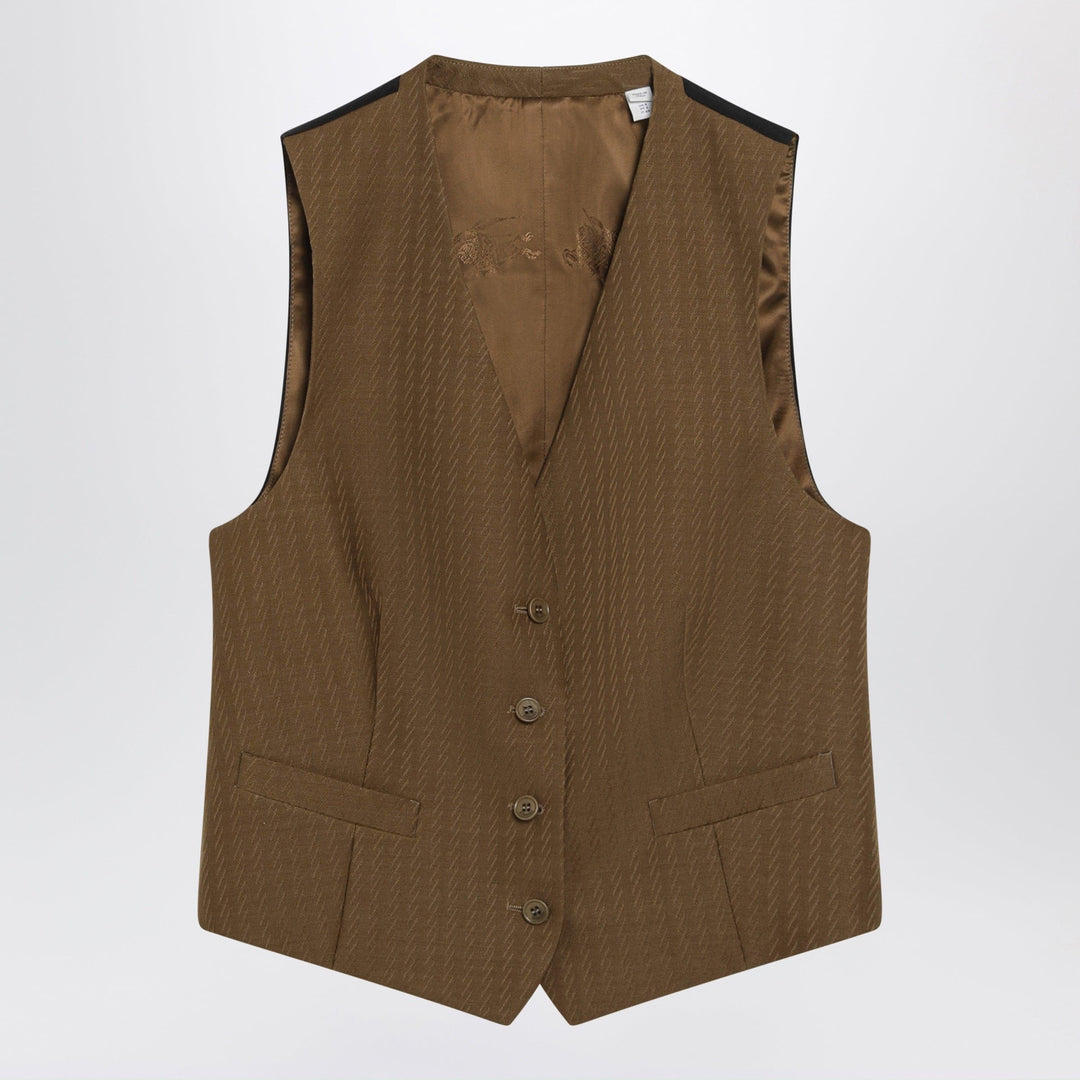 Vests Burberry - Brown wool and mohair vest by Burberry Brand
