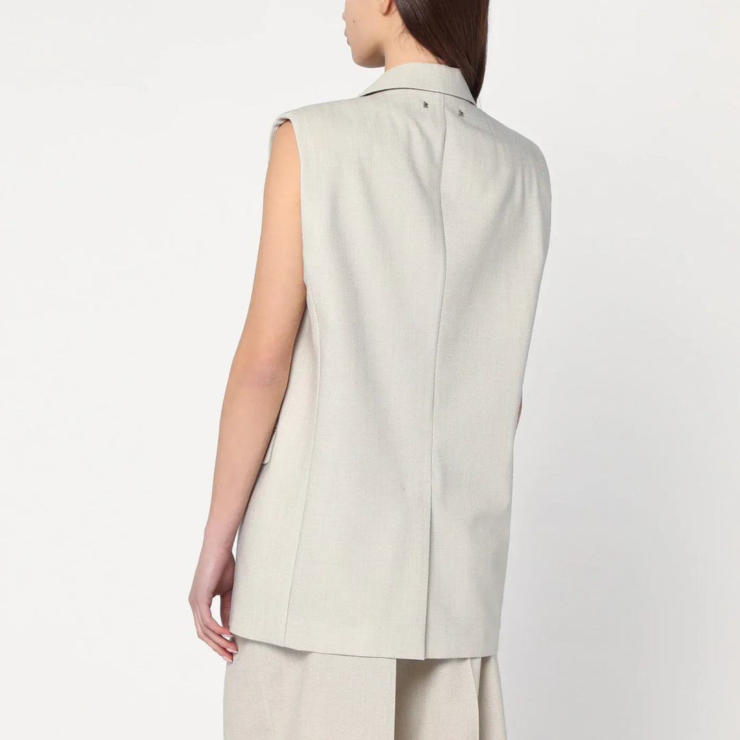 Golden Goose - Single-breasted vest in wool blend Brand Vests 42  IT