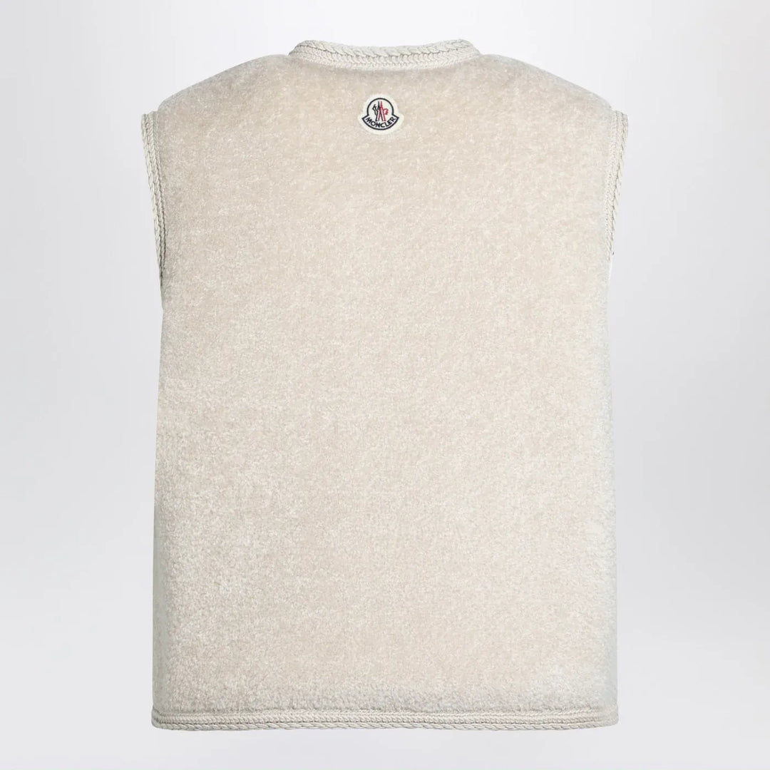 Moncler - Mimosa gilet in teddy-effect fleece Brand Vests 0