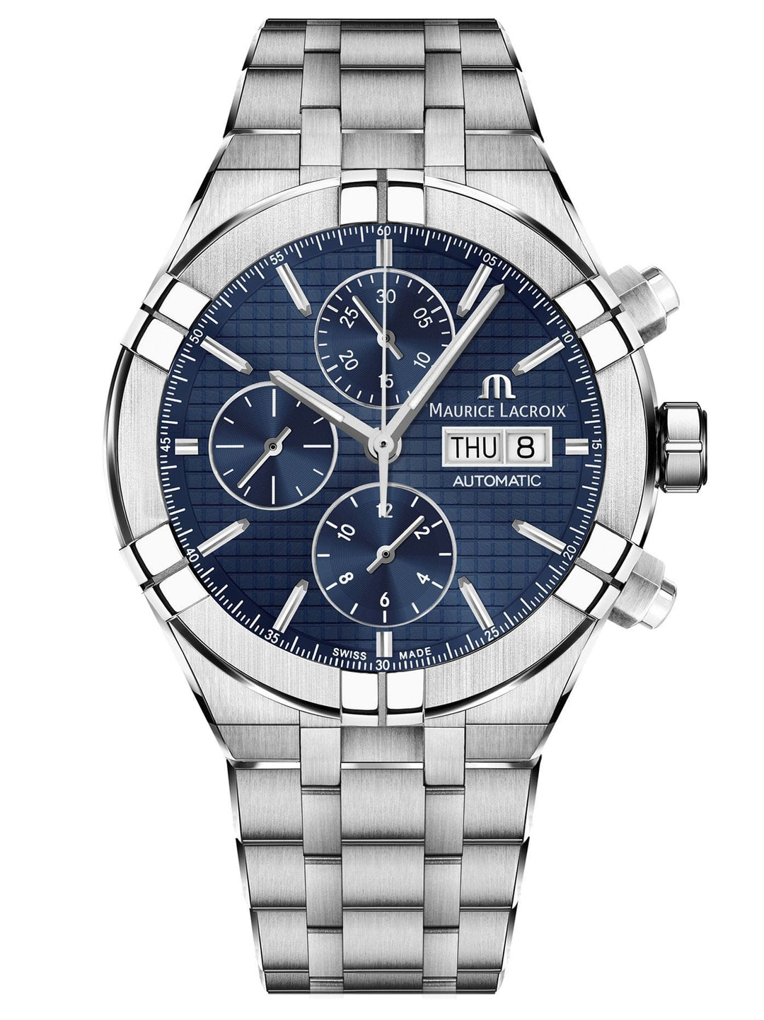 Maurice Lacroix Watch Maurice Lacroix AIKON Automatic Chronograph 44mm Blue Maurice Lacroix Aikon Quartz Chronograph 44mm Green I Authentic Watch Brand