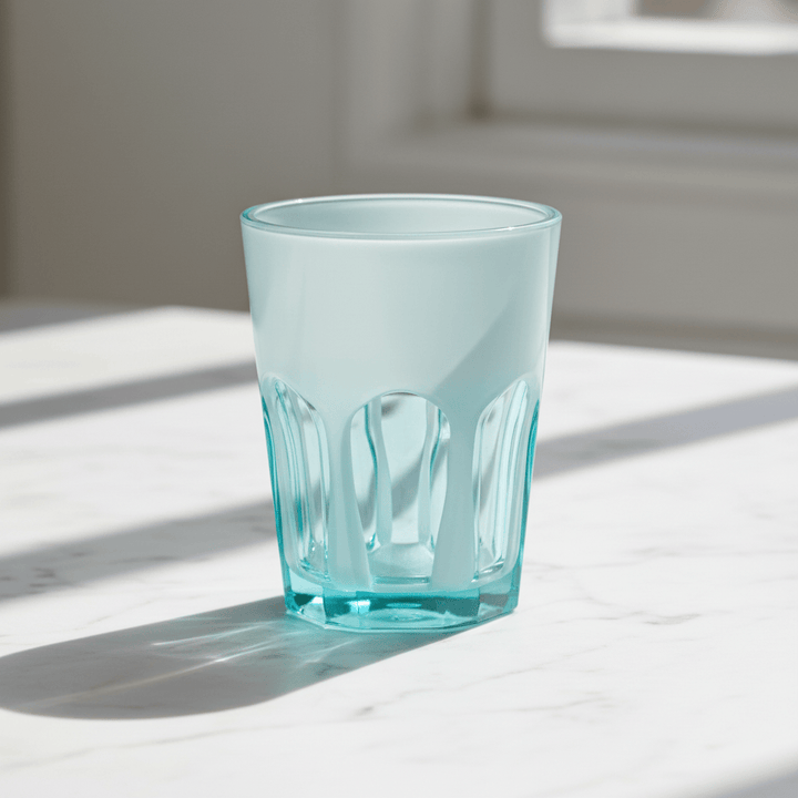 Mario Luca Giusti Set of 6 Double Face Plastic Cups Turquoise Brand Water Glass