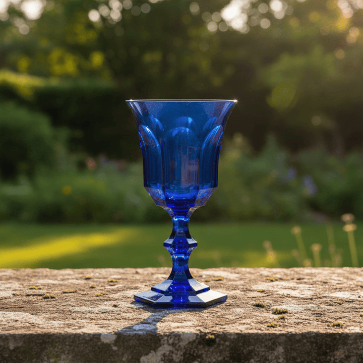 Mario Luca Giusti Victoria Albert Goblet Blue Set of 6 Brand Water Glass
